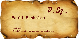 Pauli Szabolcs névjegykártya
