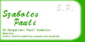 szabolcs pauli business card